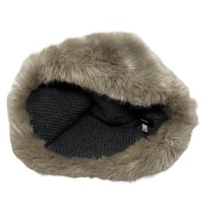 Babaton Infinity Neck Wrap/Collar Taupe Gray OS Blends Wool Rabbit Hair Knitted